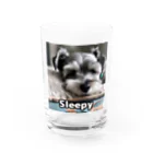 kkb81の眠そうなミニチュア・シュナウザー Water Glass :front