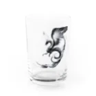 taki・ショップの龍【白黒】 Water Glass :front