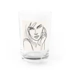 Schiele_sarieriの線画の女性3 グラス前面