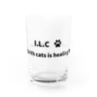 ぱんだまんのI LOVE CAT !（黒） Water Glass :front