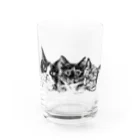 サビネコよもぎの仲良し３匹 Water Glass :front