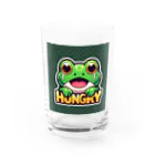 カエルグッズのHUNGRYカエル Water Glass :front