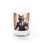 ネコ社長のネコ社長８代目 Water Glass :front