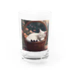 スウィート・アニマル・アートの寝てる猫 Water Glass :front