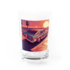 pari2のサンセットカー　ドット Water Glass :front