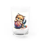 子猫カーニバルの子猫　イラスト Water Glass :front