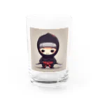 d-design-labのかわいい忍者のイラストグッズ Water Glass :front