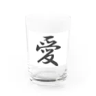 tanupondesuyoの外国人に人気の漢字入りグッズ（おみやげにいかがですか） Water Glass :front