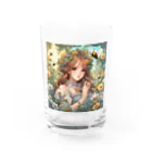 プリンゴブリンの魅惑の庭園ミツバチ子さん Water Glass :front