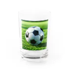 jmjmjmのサッカー好きな家族や友達にプレゼントしよう！ Water Glass :front