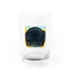 KenHana ハウスの黒パグケンちゃん癒しグッズ Water Glass :front