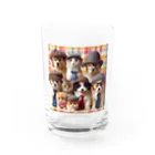 117hibikiのワンニャンファミリー🐾 Water Glass :front