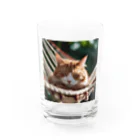 KKaの居眠りニャンコ Water Glass :front