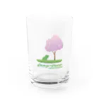 カエルの木の「カエルの木」のロゴマーク（春） Water Glass :front