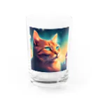 ロマンティックの何かを眺める猫のグッズ Water Glass :front