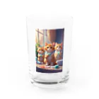 ハミガキマーケットの猫のハミガキタイム Water Glass :front