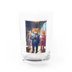 ハミガキマーケットのスーツ歯磨きネコ Water Glass :front