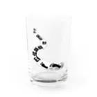 LalaHangeulの千里の道も一歩から ハングルデザイン Water Glass :front