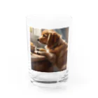 ponazuの帰りを待つ犬 Water Glass :front