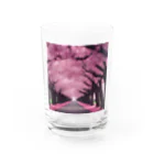 りばーあにまるの満開の桜道 Water Glass :front