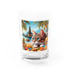 jkmurataの旅大好きなカッコいいねこがバリ島でのんびり Water Glass :front