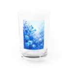 AQUAMETAVERSEの青い薔薇の花園　BLUE PLUM  691 Water Glass :front