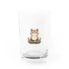 きなこのショップのさとり世代のネコ Water Glass :front