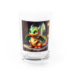 supportの可愛い金運上昇竜 Water Glass :front