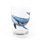 まみおデザインのwhale of a time　素晴らしい時 Water Glass :front