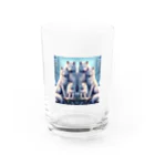 SWQAのオオカミファミリー Water Glass :front