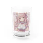 くま好きのおみせ🧸🌷︎のくま耳つけたかわいい子 Water Glass :front