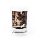 ○○なネコのお勉強ネコ Water Glass :front