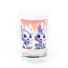 Bunny RingのSOXLくん and SOXちゃん Water Glass :front