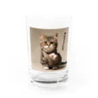 心の声グッズの心の声ダダ漏れ！「めんどくさいにゃ」 Water Glass :front