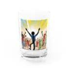 suingoのダイナミック万歳 Water Glass :front