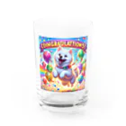 市来の喜ぶ柴犬 Water Glass :front