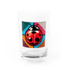 Mushikingのポップなテントウムシ Water Glass :front