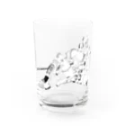 T_Bandyの待機してる男 Water Glass :front