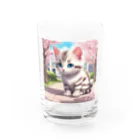yoiyononakaの春と桜と虎縞白猫08 Water Glass :front