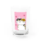 MIe-styleのみぃにゃんハートに囲まれて Water Glass :front