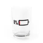 amzworksae86の充電８％マーク　グッズ Water Glass :front