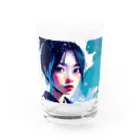 dou-douのblue girl Water Glass :front