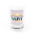 penpentagramのpenguins Water Glass :front