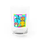 角刈りウルフﾁｬﾝの角刈りウルフちゃん Water Glass :front