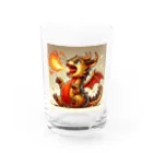 nekodoragonの火噴き猫ドラゴン Water Glass :front