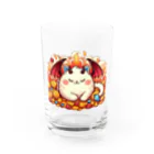 nekodoragonのおやすみ！猫ドラゴン　背景透過ver Water Glass :front