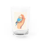 AQUAMETAVERSEの手のひらでおしゃべりセキセイインコの　BLUE PLUM  691 Water Glass :front