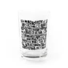 MEGROOVEの数字アート Water Glass :front