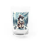 連想系の都会ペンギン Water Glass :front