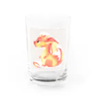 ニャン丸の火の世界に生まれたドラゴン Water Glass :front